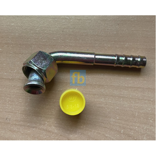 Фітинг #6 (8мм) кутовий конус Сталь