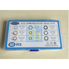 Набір ущільнювальних металорізових кілець для автокондиціонерів 60шт.