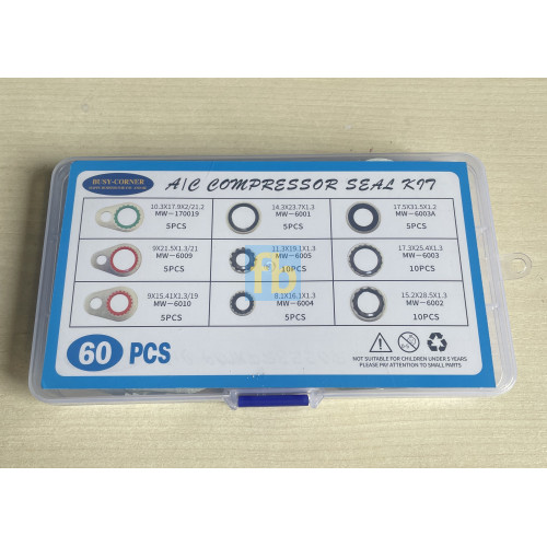 Набір ущільнювальних металорізових кілець для автокондиціонерів 60шт.