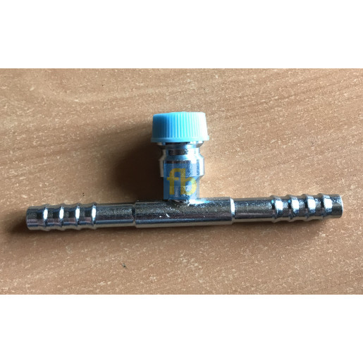 Фітинг Сталевий №6 з'єднувальний із сервісним клапаном 