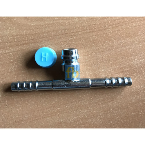 Фітинг Сталевий №6 з'єднувальний із сервісним клапаном 