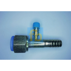 Фітинг Сталевий №12 прямий з сервісним клапаном