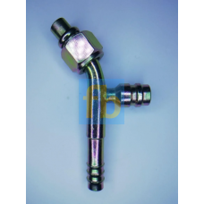 Фітинг Сталевий №8 45º з сервісним клапаном