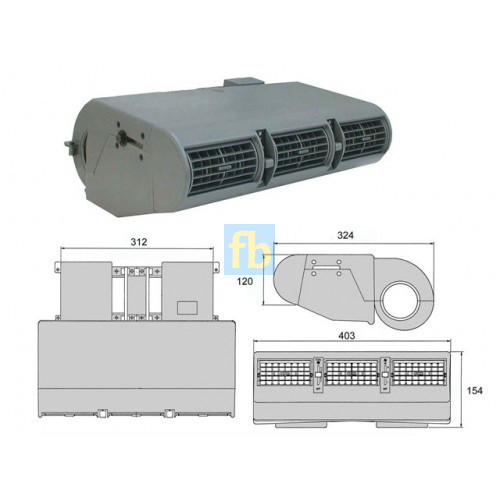 Випарник підвісний  BEU 405-100 12V